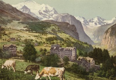 ベルナーオーバーラント：ヴェンゲン（カラー写真） 作： Swiss Photographer