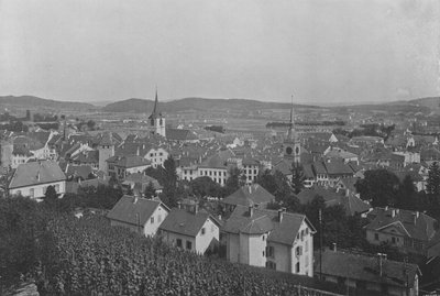 Biel、全景（モノクロ写真 作： Swiss Photographer