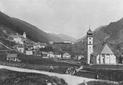 Disentis, Vue generale (モノクロ写真) 作： Swiss Photographer