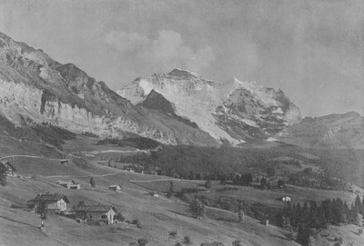 ユングフラウ、ウェンゲンからの眺め（モノクロ写真 作： Swiss Photographer