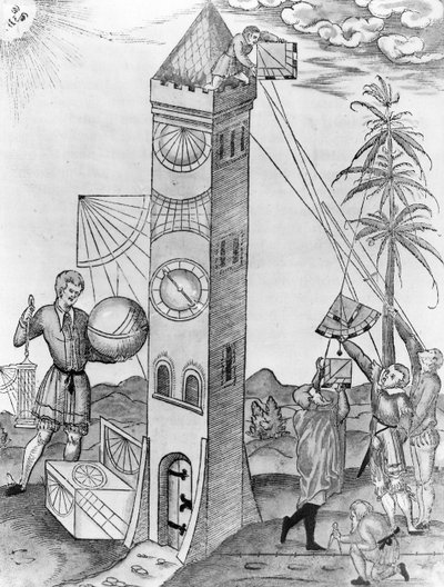 Sebastian Munsters Rudimenta Mathematica、1551からのイラスト 作： Swiss School