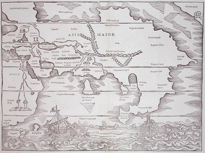 Asia Major、「Polyhistor, rerum toto orbe memorabilium...」より、Caius Julius Solinus 作、バーゼル 1543 年発行 (木版画) 作： Swiss School