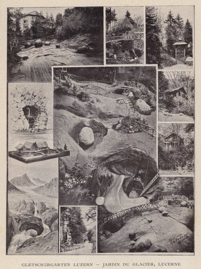 氷河庭園ルツェルン、Jardin du Glacier、Lucerne（彫刻 作： Swiss School