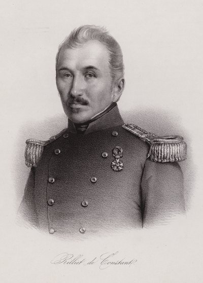 フランス陸軍中尉でスイスの政治家であったルイ・リリエ・ド・コンスタン（銅版画 作： Swiss School