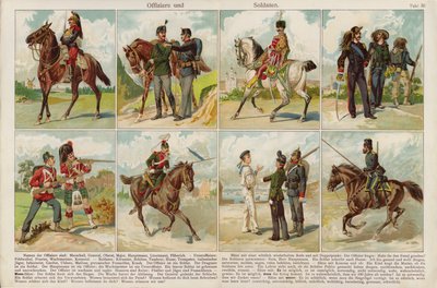 ヨーロッパ陸軍の将校と兵士（クロモリト 作： Swiss School