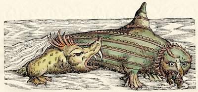 コンラッド・ゲスナー作『動物史』より「海の生き物たち」の挿絵 作： Swiss School