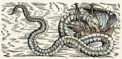 海の怪物、コンラッド・ゲスナー著『Historiae Animalium』からの挿絵 作： Swiss School