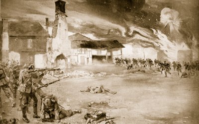 1914〜19年、フランスは4回手を取り替えた村でドイツ帝国防衛を破った 作： Sydney Adamson