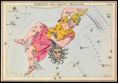 ペルセウスとカプト・メデューサエ 1825年頃 （カード、紙、ティッシュ） 作： Sydney Hall