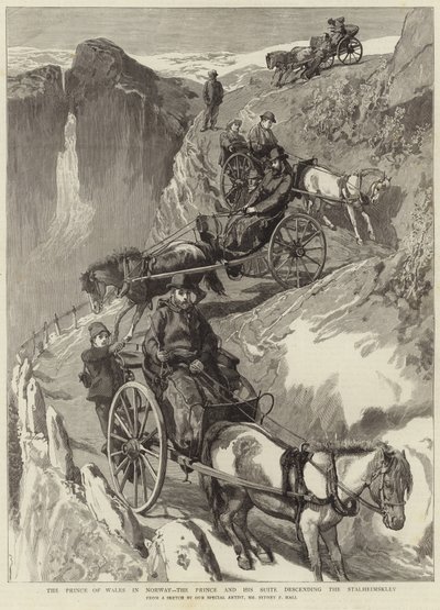 ノルウェーのプリンス・オブ・ウェールズ（版画 作： Sydney Prior (after) Hall