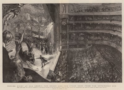 古いドゥルリーでボクシングの夜、最上階の箱から見た家と舞台 作： Sydney Prior Hall