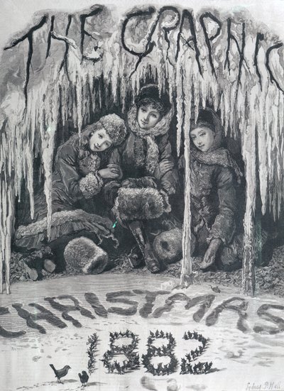 「グラフィック」の表紙、1882年のクリスマス 作： Sydney Prior Hall