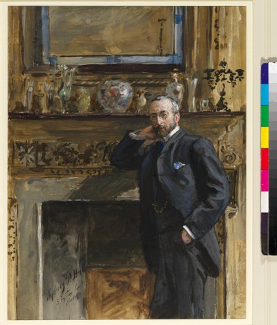 5フィグツリーコート、1890年のインテリアの紳士 作： Sydney Prior Hall