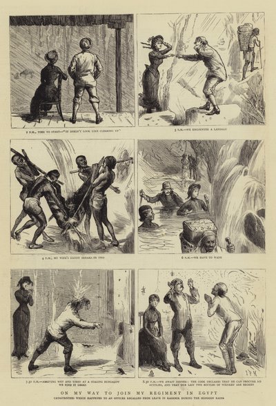 エジプトの私の連隊に参加する私の道で 作： Sydney Prior Hall