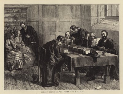 オックスフォードスケッチ、返信を一時停止します 作： Sydney Prior Hall