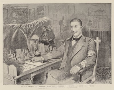 ギリシャのプリンスジョージ、クレタ島高等弁務官、アテネの自宅 作： Sydney Prior Hall