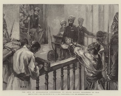 アフガニスタンの首長、ハザラ捕虜の死を非難 作： Sydney Prior Hall