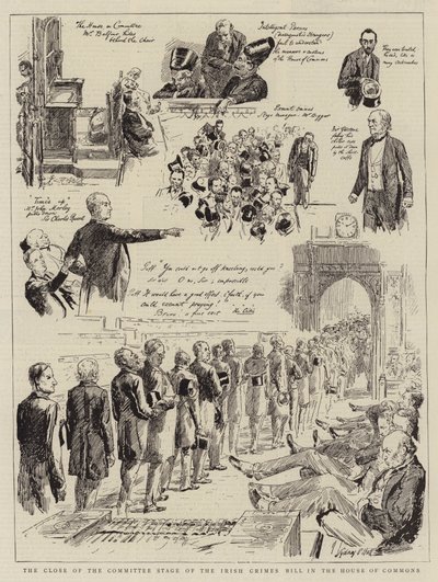下院でのアイルランド犯罪法案の委員会段階の終了 作： Sydney Prior Hall