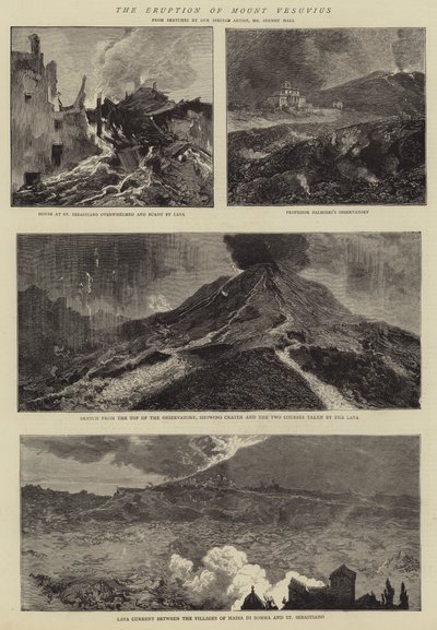 ヴェスヴィオ山の噴火 作： Sydney Prior Hall