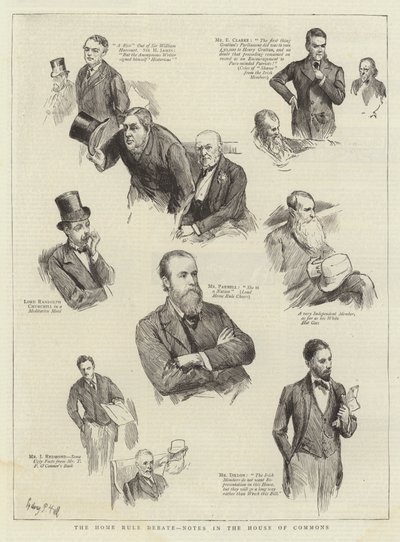 内閣の議論、下院でのメモ 作： Sydney Prior Hall