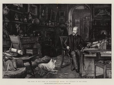 マールボロハウスの家の王、書斎の陛下 作： Sydney Prior Hall