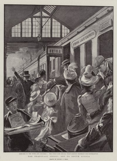 南アフリカに向けたトランスバール危機 作： Sydney Prior Hall