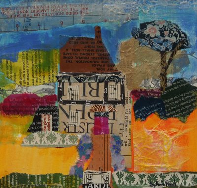 2013年ホリデーホーム、アクリル紙コラージュ 作： Sylvia Paul