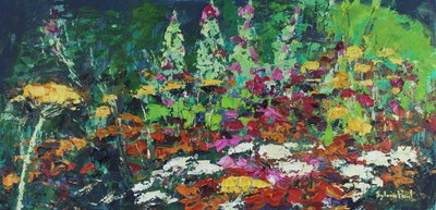 ジンジー花壇、2021年（キャンバスに油彩） 作： Sylvia Paul