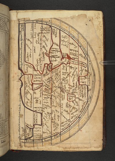 Minārat al-aqdās, f94, 北から南に向かって投影されたヨーロッパ、西アジア、北アフリカの地図です。 作： Syrian School