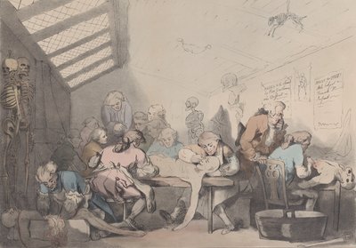 1838年頃の「解剖室」。 作： T. C. Wilson