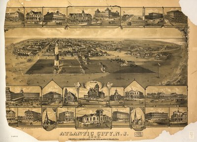 1880年、ニュージャージー州アトランティックシティ。LOC 75694710 作： TJシェパードランディス