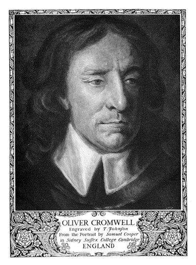 オリバークロムウェル1599〜1658年、イングランドの主保護者、1899年。 作： T. Johnson