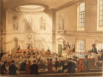 インドハウス、セールルーム、アッカーマンのパブ 作： T. and Pugin A.C. Rowlandson