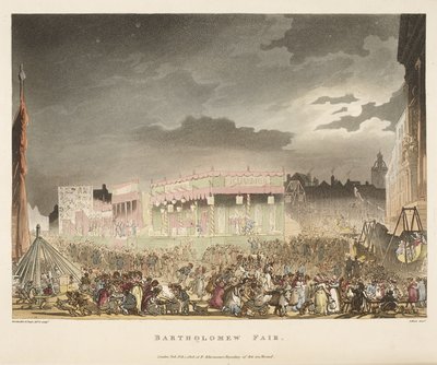 バーソロミュー・フェア 作： T. & Pugin A.C. (1762 1832) (after) Rowlandson