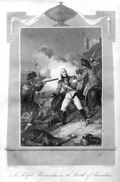 1816年のアレクサンドリアの戦いでのラルフアバクロンビー卿1734-1801。 作： T. Wallis