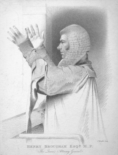 Henry Brougham Esq。、MP、クイーンズ司法長官、c1820。 作： T. Wright