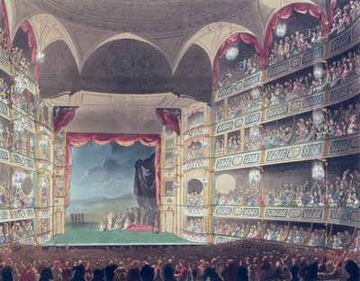 ドゥルリーレーンシアターのインテリア 作： T. and Pugin A.C. Rowlandson