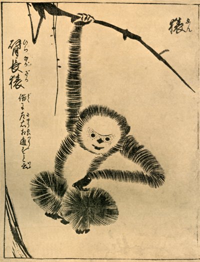モンキー、1720年、1924年。 作： Tachibana Morikuni