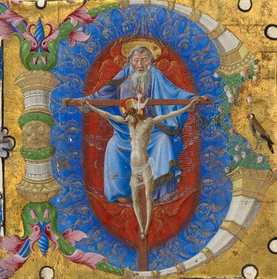 イニシャルB：三位一体 作： Taddeo Crivelli