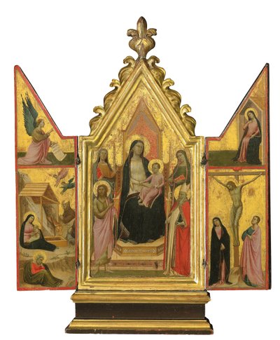 トリプティク（金地パネルにテンペラ 作： Taddeo Gaddi