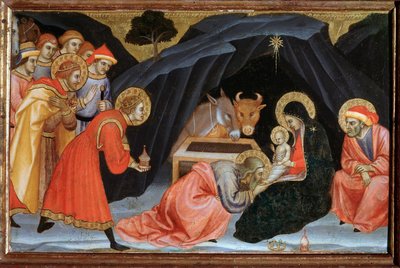 マギの崇拝 - 1405年、木にテンペラ 作： Taddeo di Bartolo