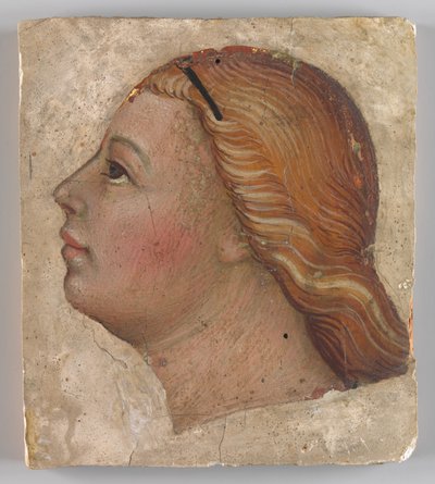 左プロファイルの天使の頭、約。 1397年。 作： Taddeo di Bartolo