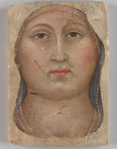 聖母の頭、約。 1397年。 作： Taddeo di Bartolo