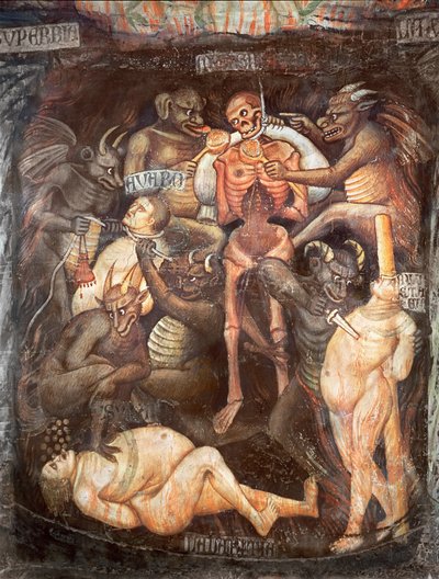 地獄、貪欲の詳細、1394年頃 作： Taddeo di Bartolo