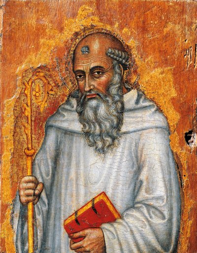 イタリア、アシシ、聖ベネディクト 作： Taddeo di Bartolo
