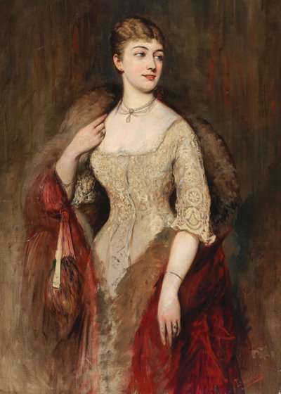 歌手ジョゼフィーヌ・ド・レスケの肖像 1855年～1891年 1879年 作： Tadeusz Ajdukiewicz