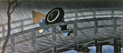寺島のシャワー（カラー木版画） 作： Takahashi  Hiroaki