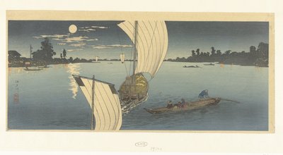 江戸川の夕景 江戸川（題名） 作： Takahashi Hiroaki