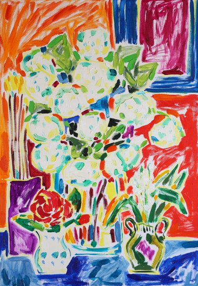 鮮やかな花の静物画 作： Tamara Jare