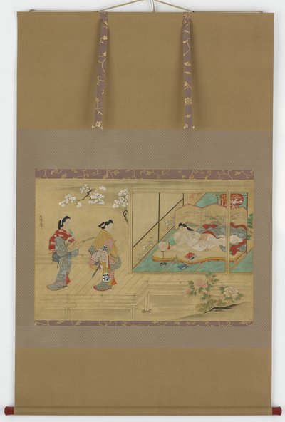 訪問者が近づくと美しいリクライニング 作： Tamura Suio